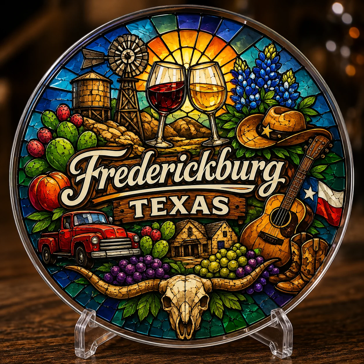 Full-color stained glass artwork